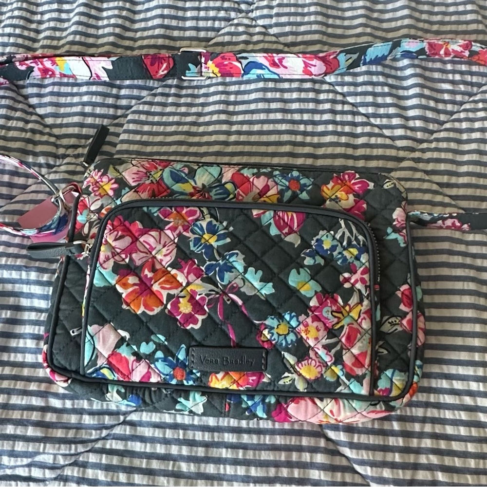 Vera Bradley Iconic RFID Little Hipster Crossbody Bag Pretty Posies